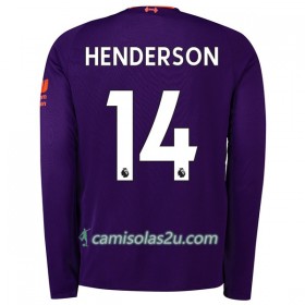 Camisolas de Futebol Liverpool Henderson 14 Equipamento Alternativa 2018/19 Manga Comprida